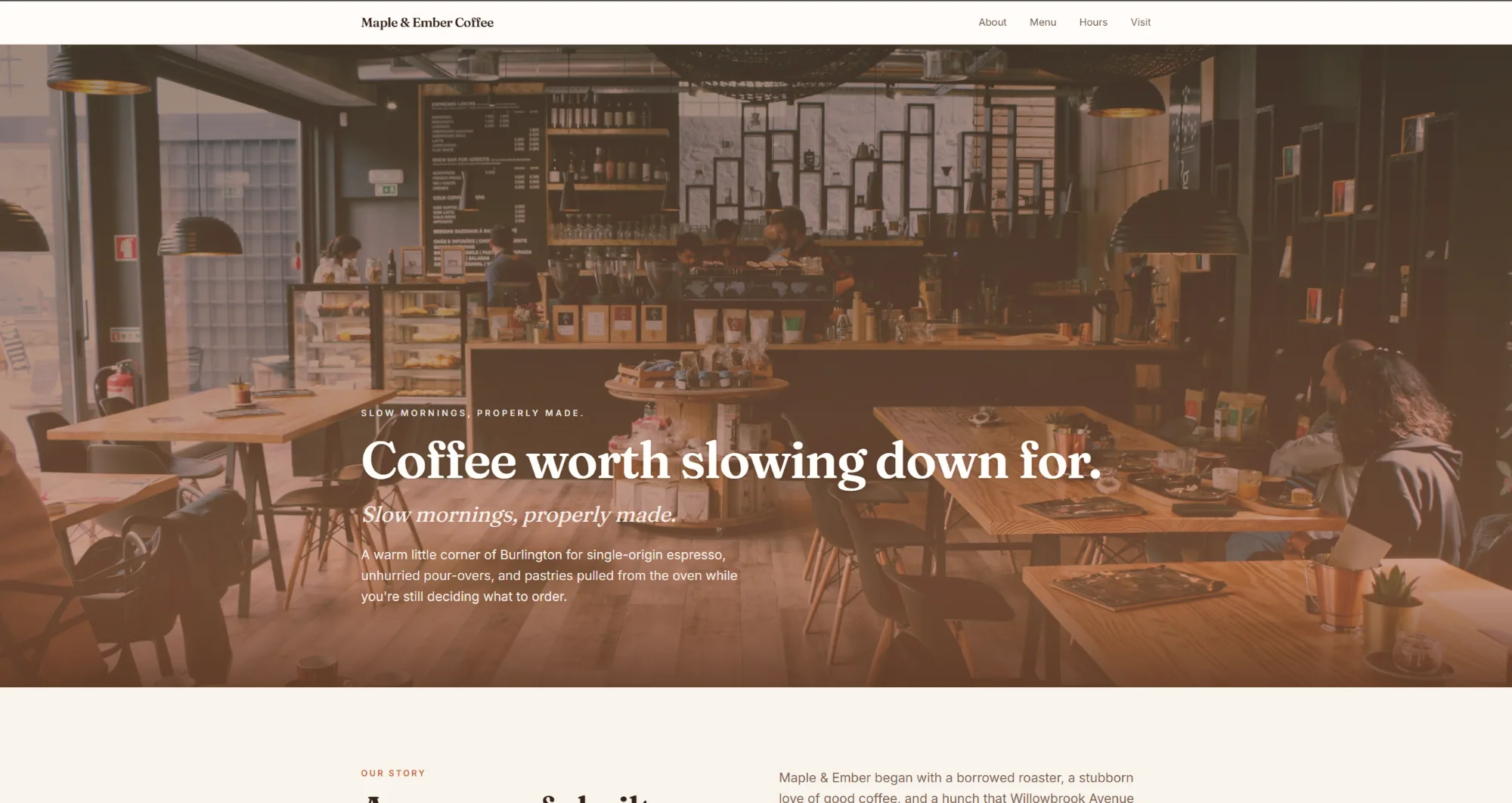 A one-page site