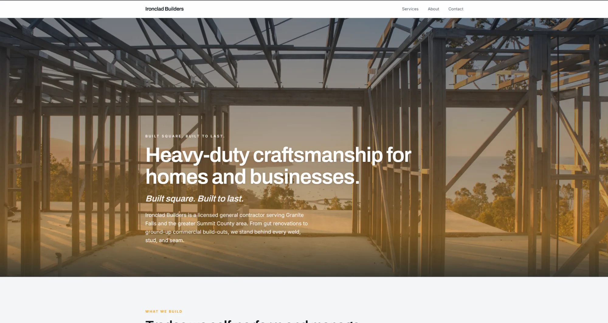 A multi-page business site